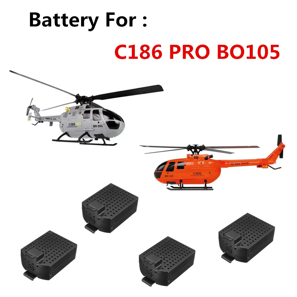C186 PRO RC Helicopter  Battery Accessories  7.4v 350mAh For C186 PRO BO105 Drone Spare Parts C186 PRO Battery