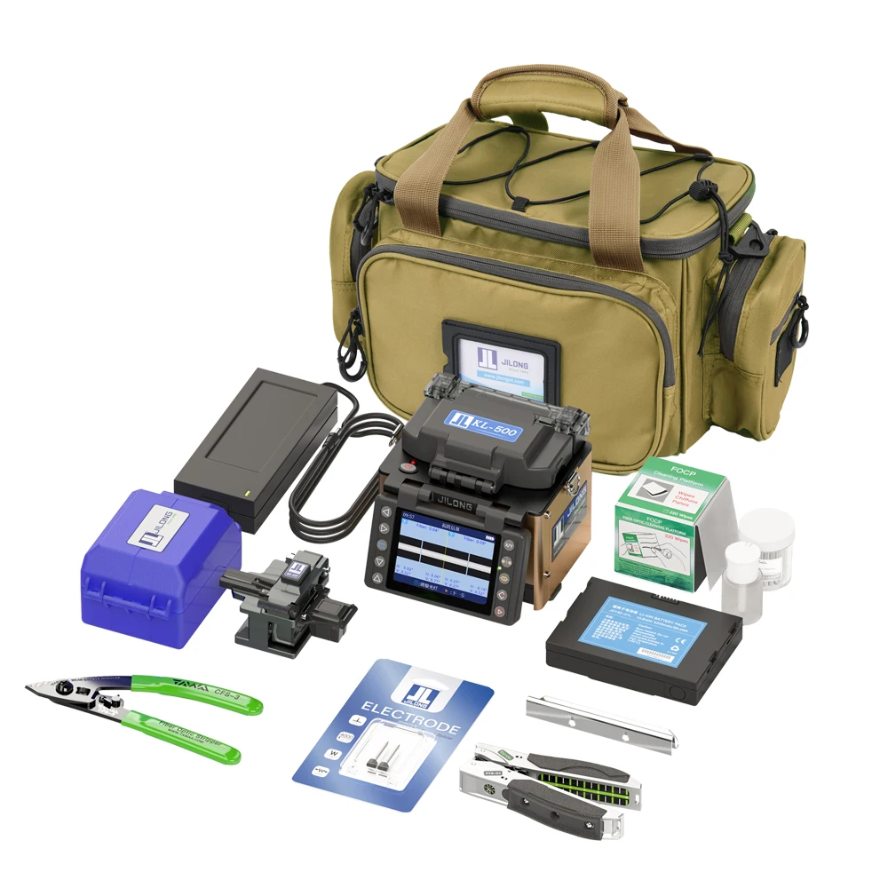 

JiLong 500E New Design with Fiber Cleaver Operating Platform Fiber fusion Splicer
