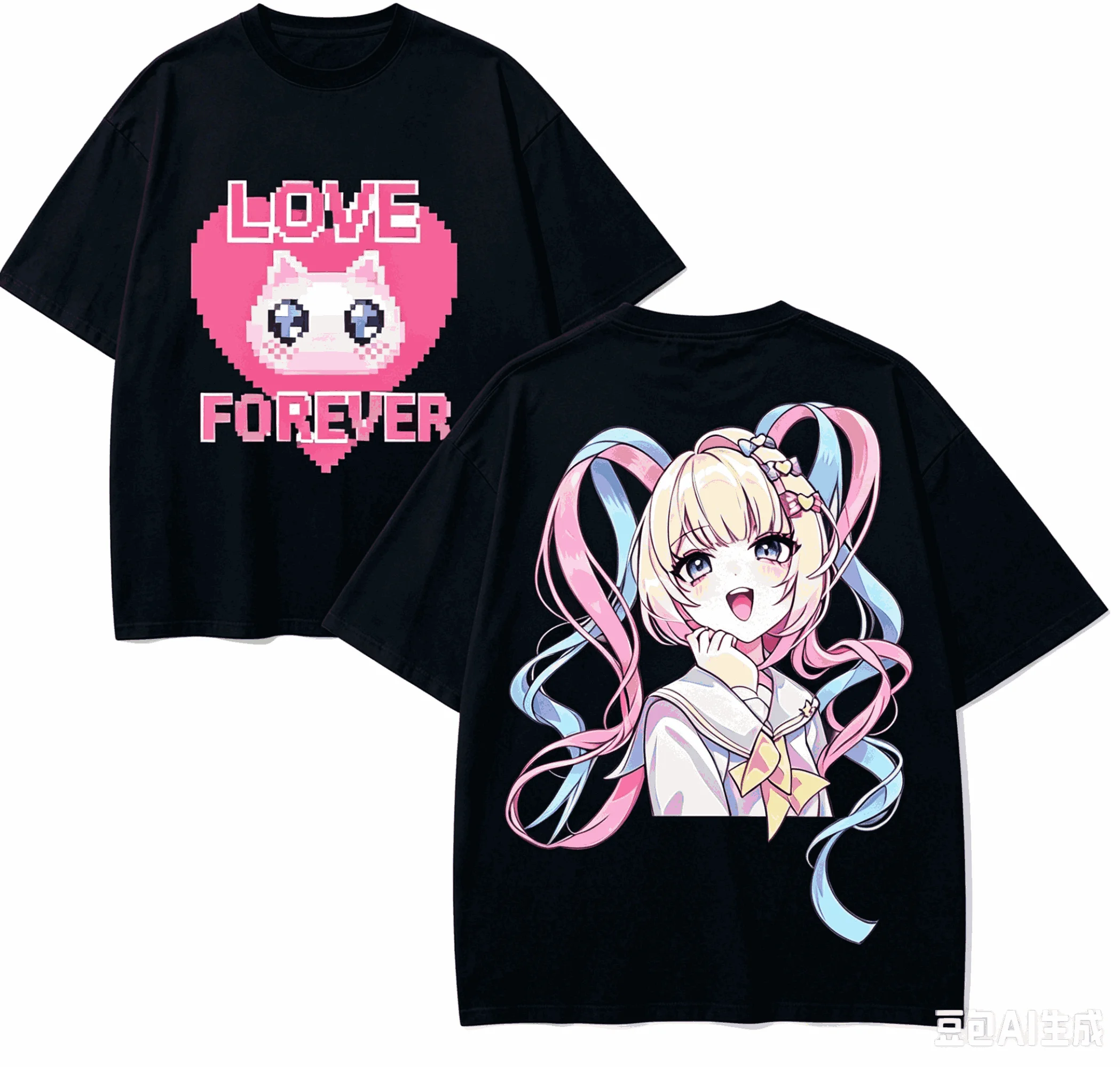Needy Streamer Overload Anime Lover T-shirt Harajuku Cotton New Model High Street Retro Fashion Oversized Unisex hot product