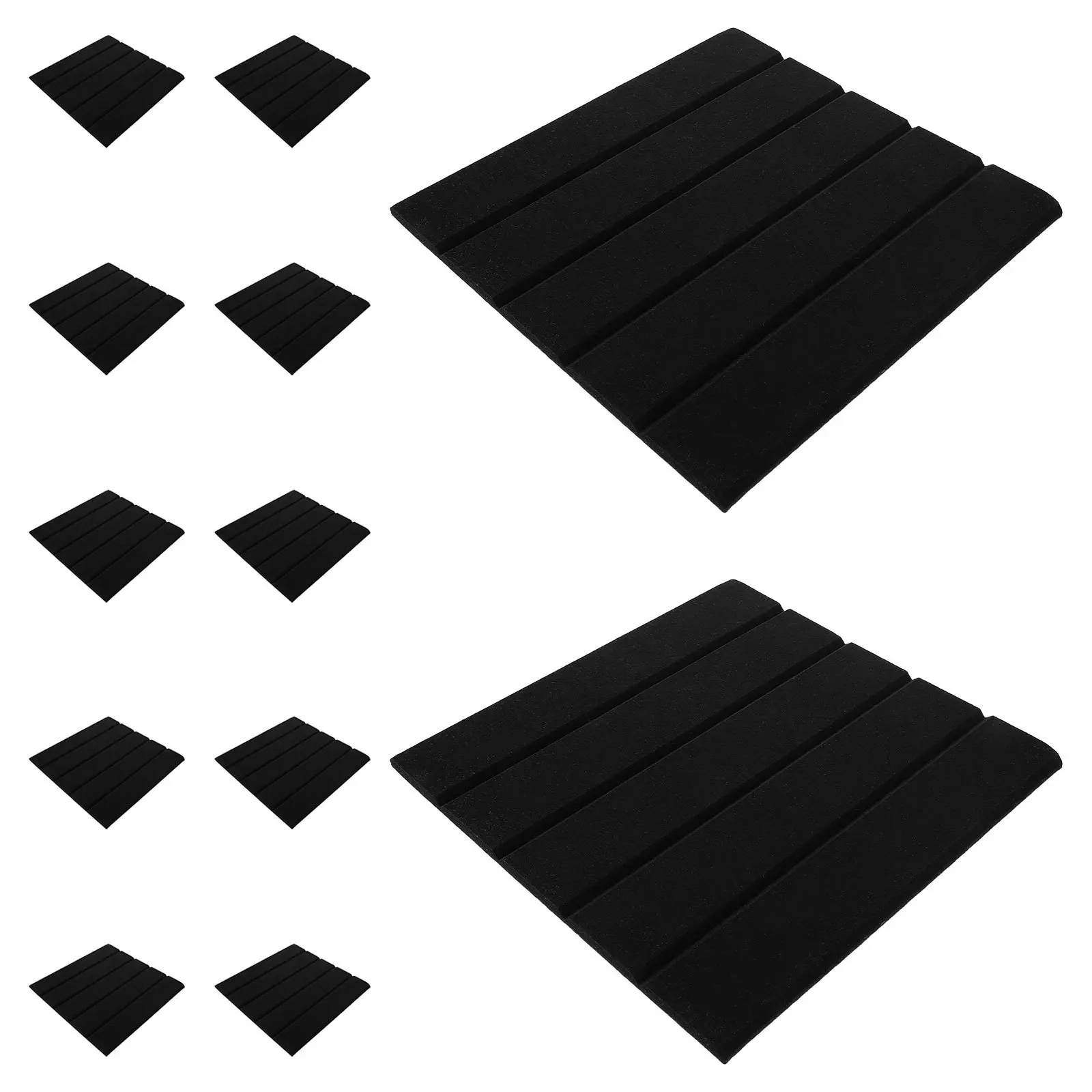 12 Stück Akustik-Isolierungs-Wandpaneele: Schallabsorbierende Polyesterfaser-Paneele für die Wanddekoration im Schlafzimmer, Konferenz