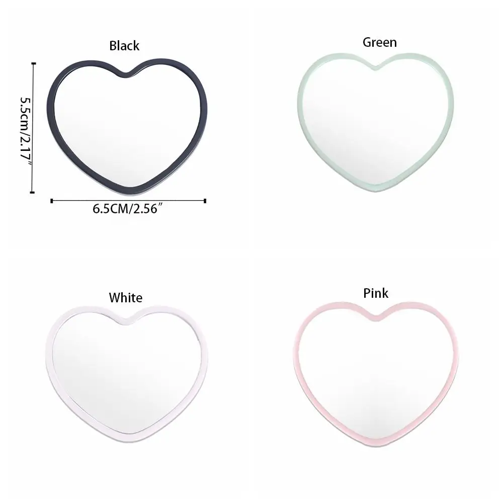 Simple Single-sided Heart-shaped Mirror High-definition Handheld Handheld Mirror Little Beauty Make-up Mirror Student Dormitory