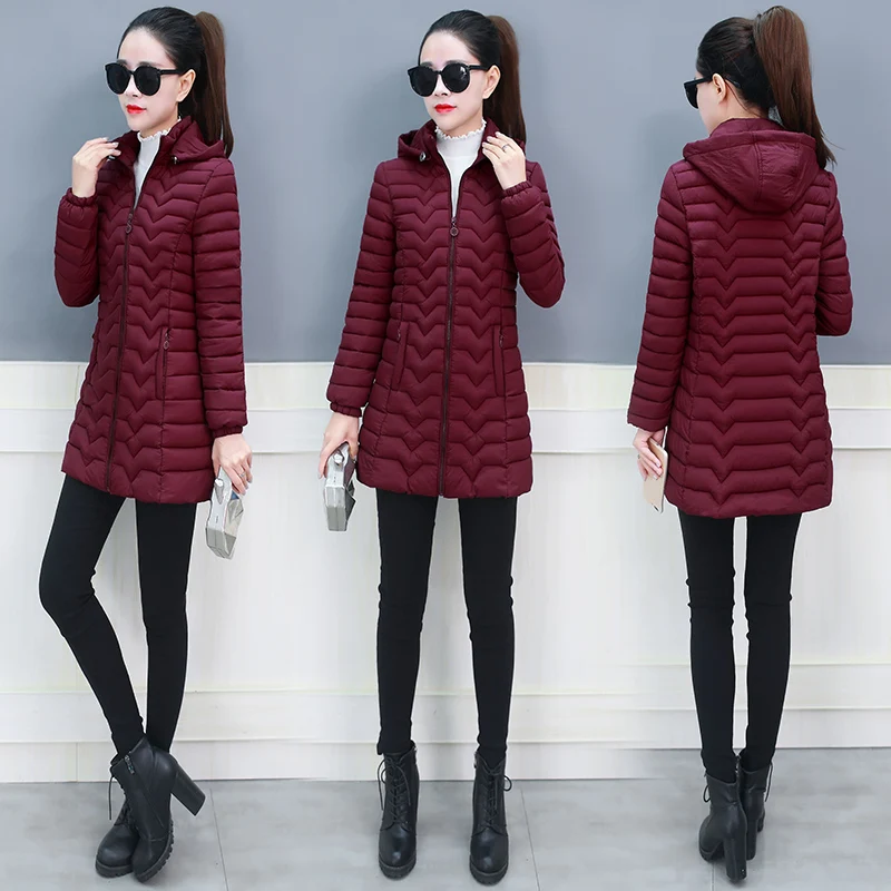 Jackets Parkas Thick Women's Removable Hoods Streetwear Classic Winter Padded Clothes Coats