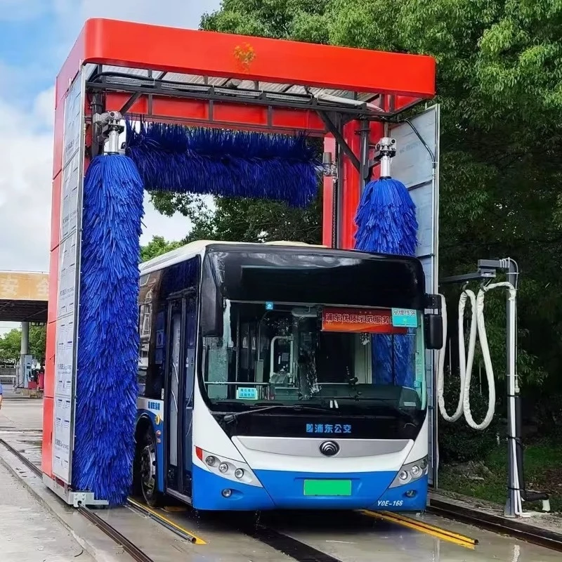 Customized Electric Rollover Brush Stainless Steel car washing For Buses Trucks | Fully Automatic Drive-Through Bus Washing