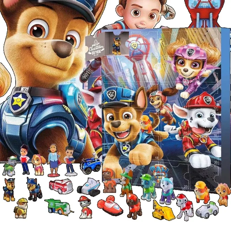Paw Patrol 2026 Christmas Advent Calendar Anime Cartoon Kids Toys 24 Days Countdown Calendar Surprise Toys Surprise Box Gifts