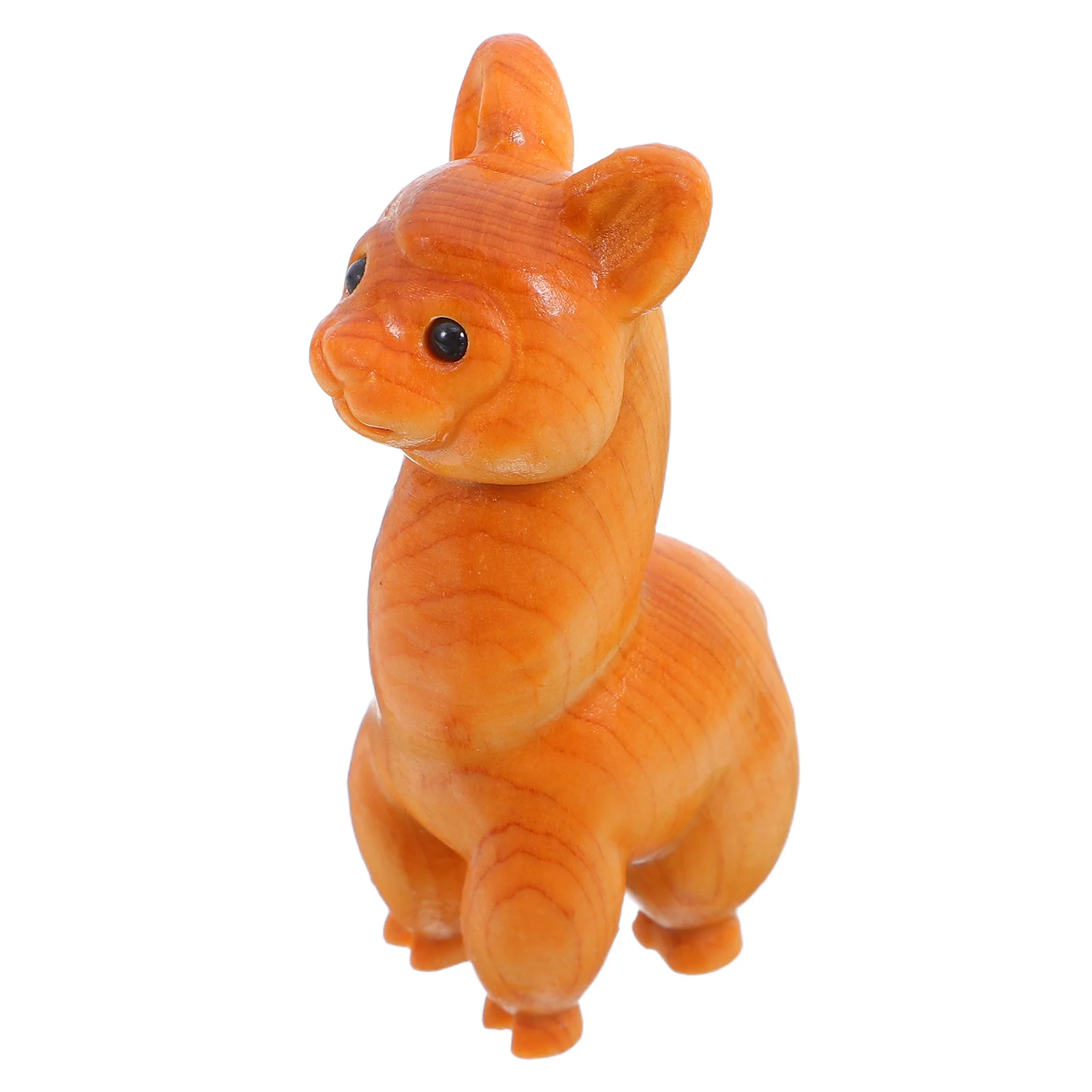

Small Handmade Wooden Alpaca Sculpture Miniature Rustic Carved Animal Desk Decoration Wood Animal Figurines Wooden Statues