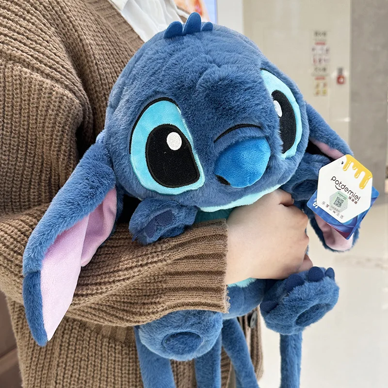 กระเป๋าเป้ตุ๊กตาดิสนีย์ Lio & Stitch การ์ตูนของแท้ใหม่กระเป๋าเป้สะพายหลังตุ๊กตาน่ารักอะนิเมะแบบพกพากระเป๋าสะพายไหล่ kado ulang tahun เด็กผู้หญิง