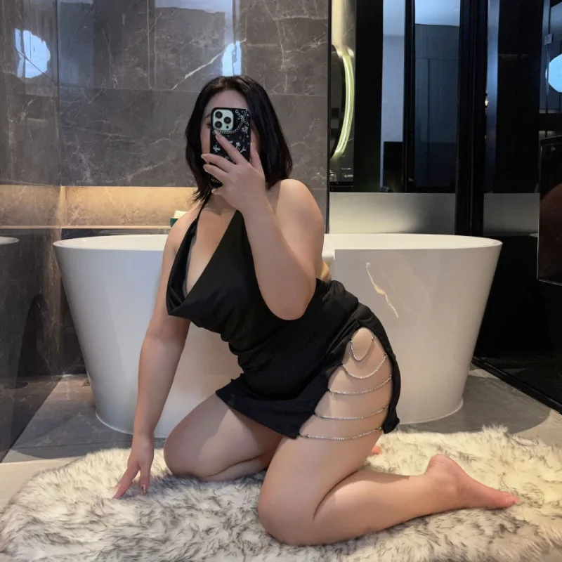 

Plus Size Women Sexy Lace Teddy Sleep Set Seductive Nightwear Sheer Dress Sizzling Mood Erotic Temptation Flirtation Lingerie​​