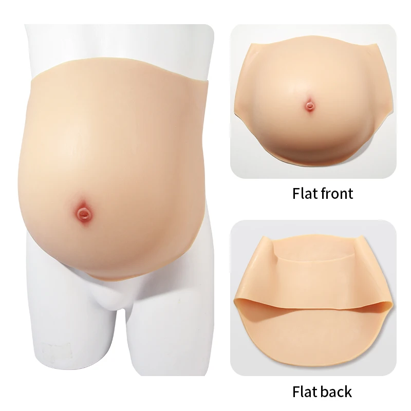 Silicone Fake Pregnant Belly Soft Realistic False Pregnancy Tummy S M L Size for Actor Performance Film Props Maternity Cosplay