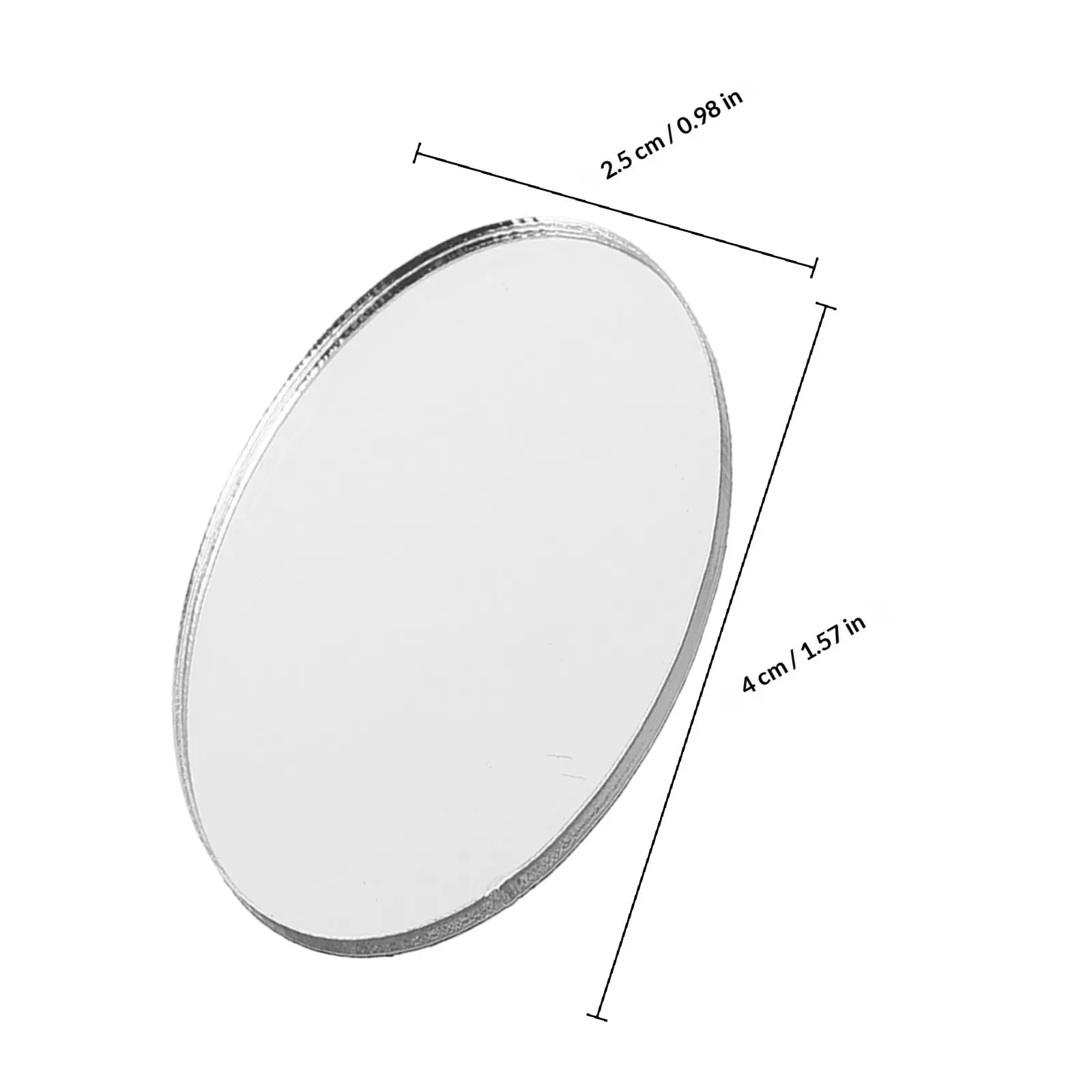 5Pcs Mirror Sticker for Phone Case Flat Adhesive Acrylic Charm Small Circle Vanity Mirror for on-The-Go Makeup Touch-Ups Silver view 6