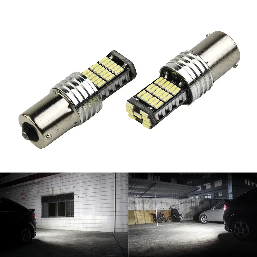 

2pcs P21W 1156 BA15S LED Bulbs 4014 LED Car Turn Signal Reverse Brake Ligh 6500K Xenon White Auto Fog Lamp Day Running Light