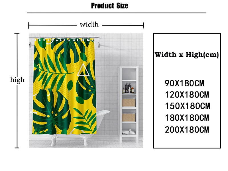 Flower and Bird Shower Curtain Waterproof Bathroom Decorative 3D Printed Fabric Decorative Shower Curtain cortina de la ducha