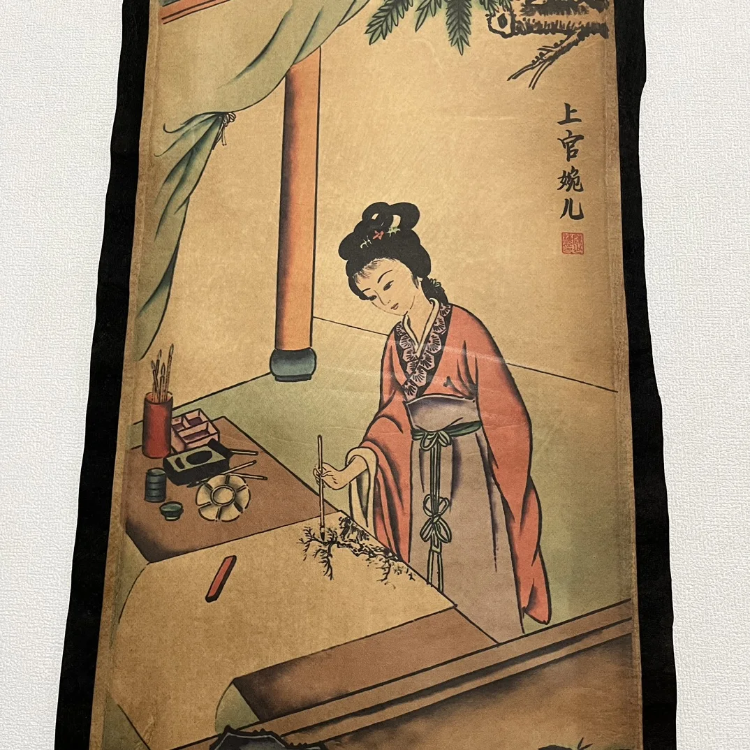China Celebrity Old Scrolls Ancient Four Talented Women Picture Four Screen Painting,Wall mounted painting 4
