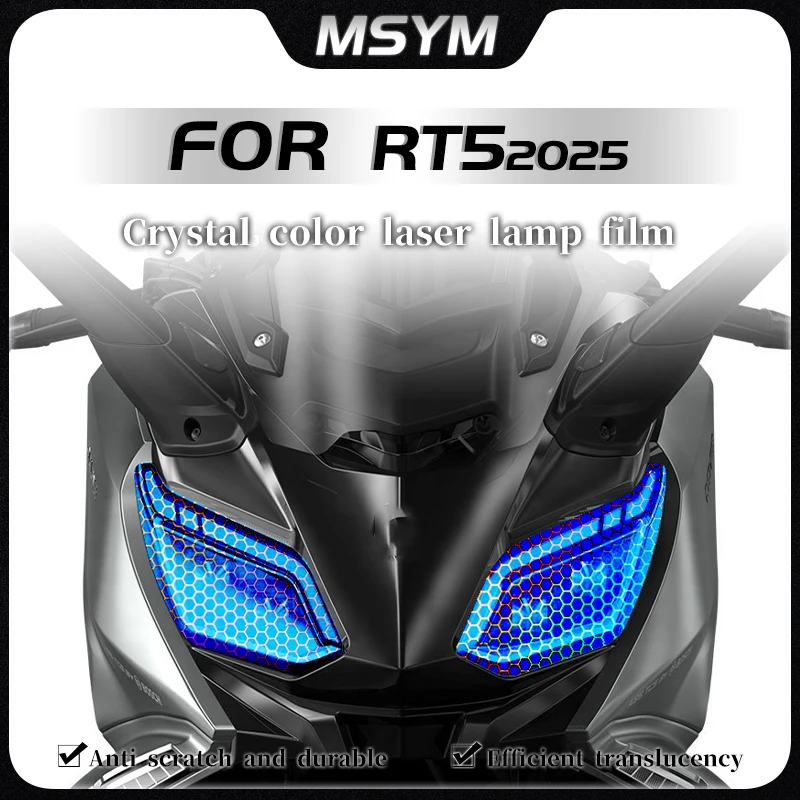 

For CYCLONE RT5 RT 5 Rt5 rt5 2025 Headlight protective film honeycomb laser sticker smoked black tail light film accessories