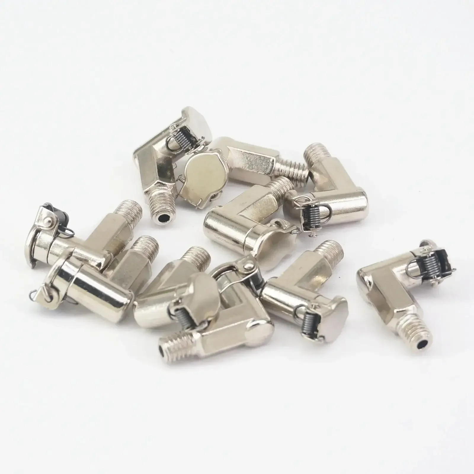 مجموعة 5 M6x1 M8x1 M10x1 1/8 "BSP الكوع النيكل مطلي سبائك الزنك كوب زيت مزيتة الربيع الوجه غطاء ل ضرب ملكة جمال محرك المحرك
