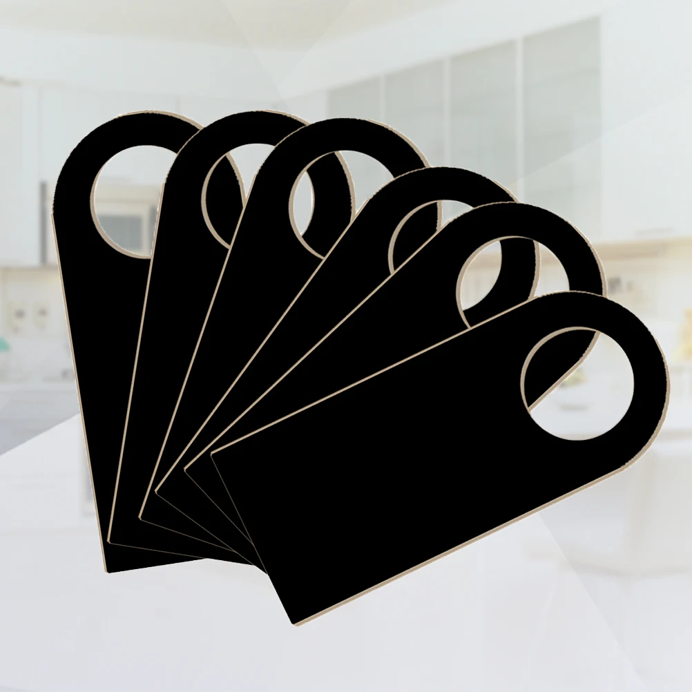 

6pcs Mini Wooden Blackboard Door Hangers Eco-Friendly Reusable Chalkboard Tags For Bedroom Office Wedding Decoration Do Not