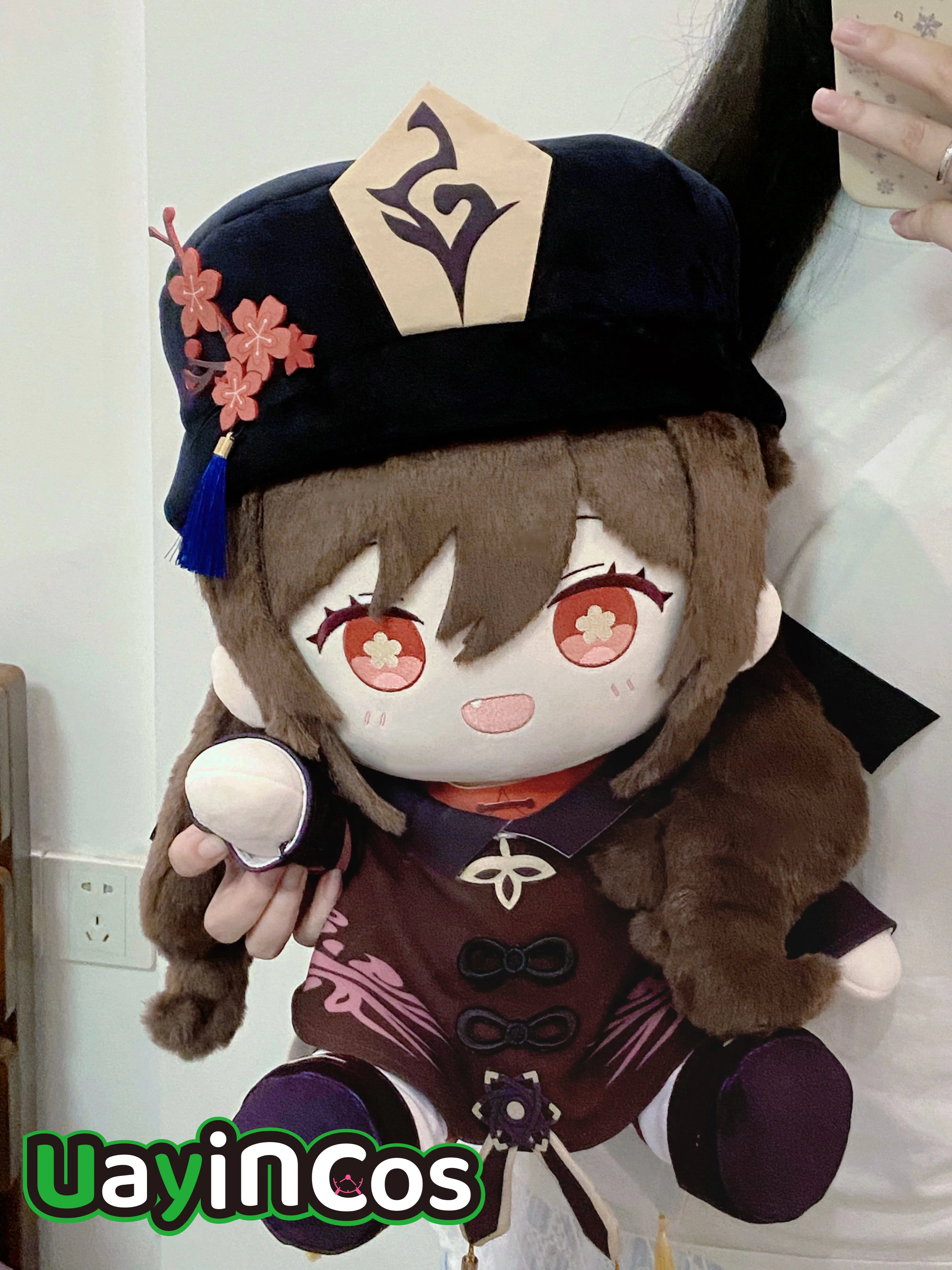 

40cm Genshin Impact Hu Tao Stuffed Plushie Plush Doll Clothes Pillow Cute Cartoon Ornament Anime Figure Game Toy Kids Gifts Cos