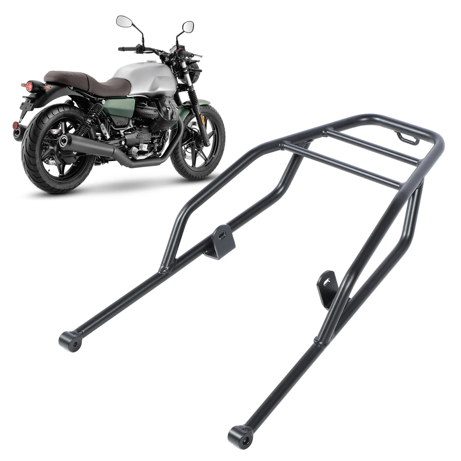 

Motorcycle Tail Cargo Storage Shelf Stable Support Extra Space Abrasion Resistant Motorcycle Rear Luggage Rack for V7
