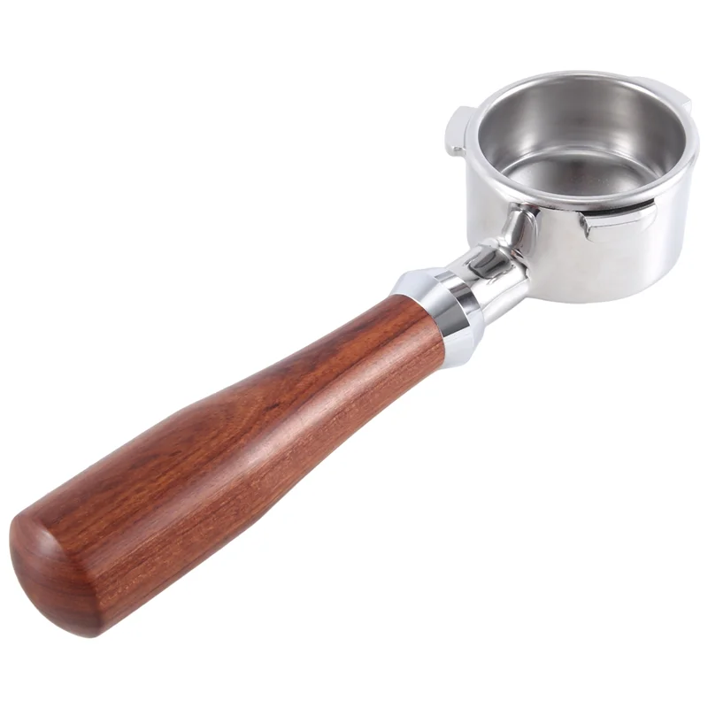 

1 PCS 54Mm Bottomless Portafilter Espresso Machine Wooden Three Ear Handle Portafilter Removable Tool For 870/875/878/880
