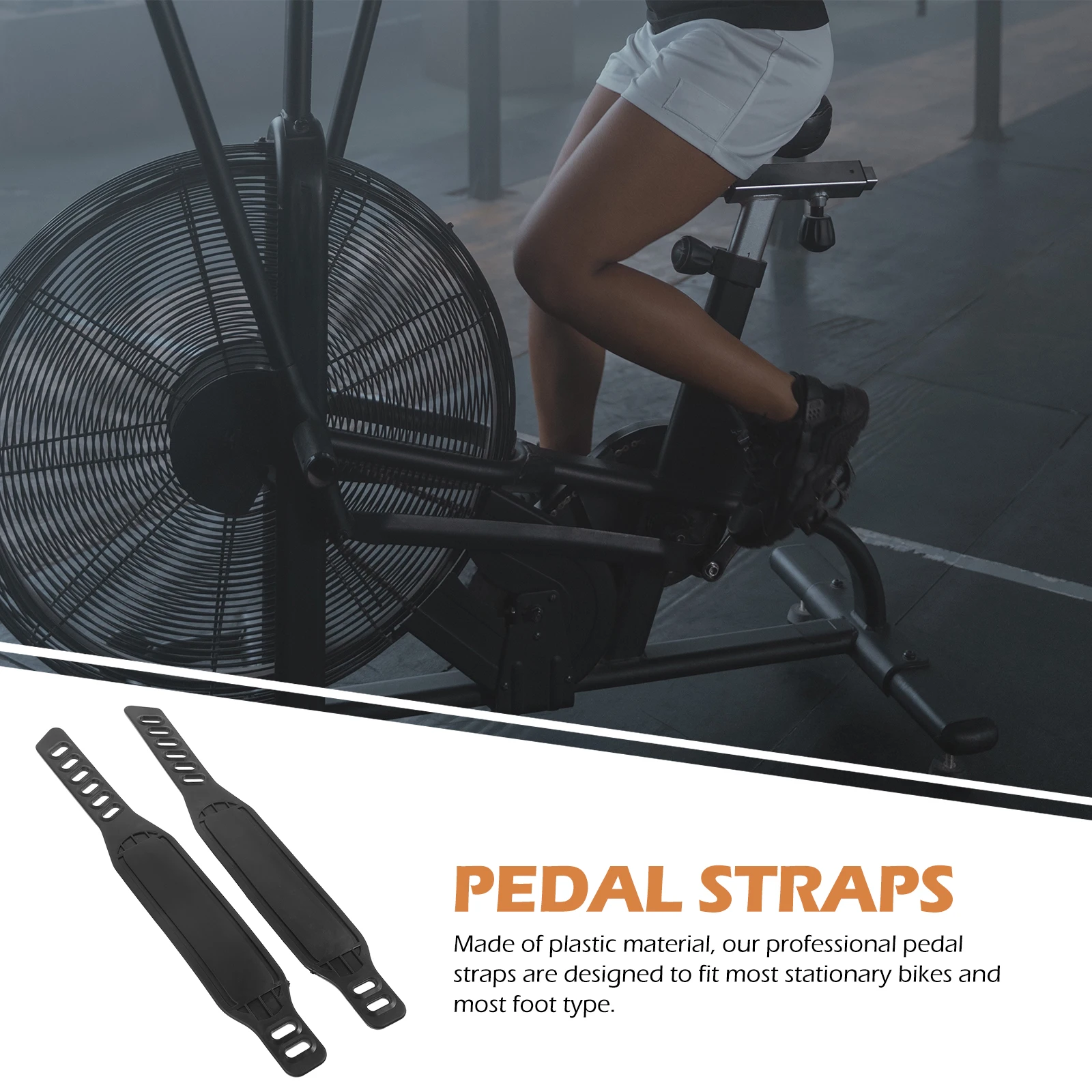 

1 Pair Adjustable Pedal Straps Universal Bike Fixing Band Plastic Footrest Fitness Exercise Sports Long Term Wide Strap