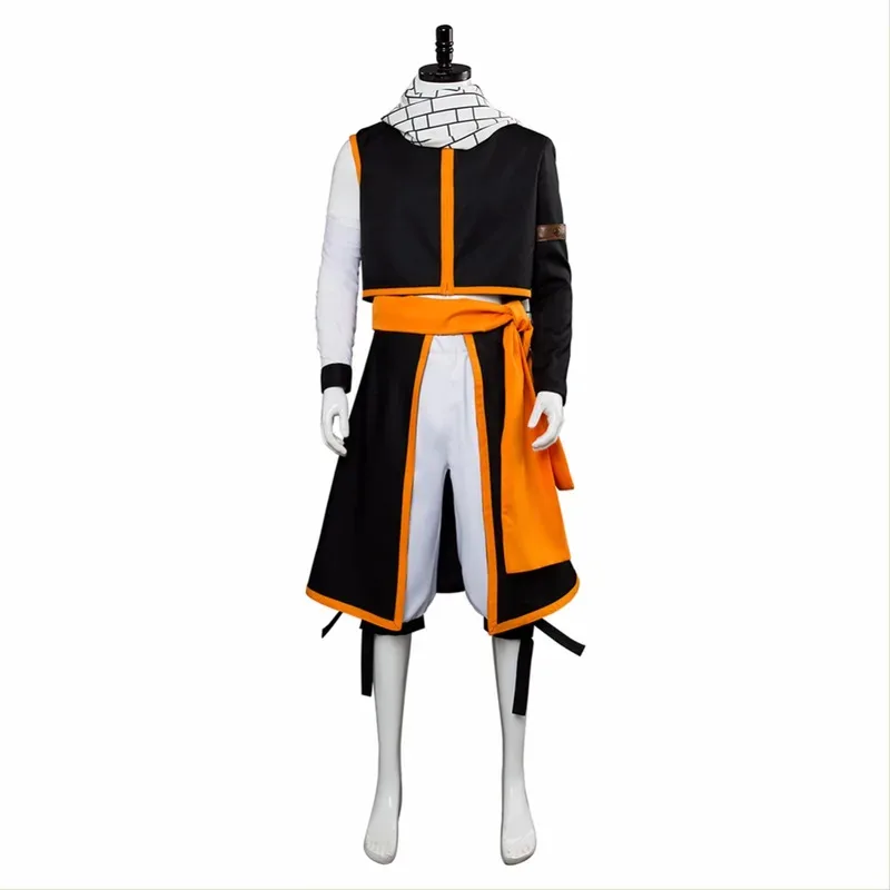 Qq34SingXeng Anime Etherious Natsu Dragneel Kostum Cosplay Syal Setelan Seragam Halloween Sesuai Pesanan