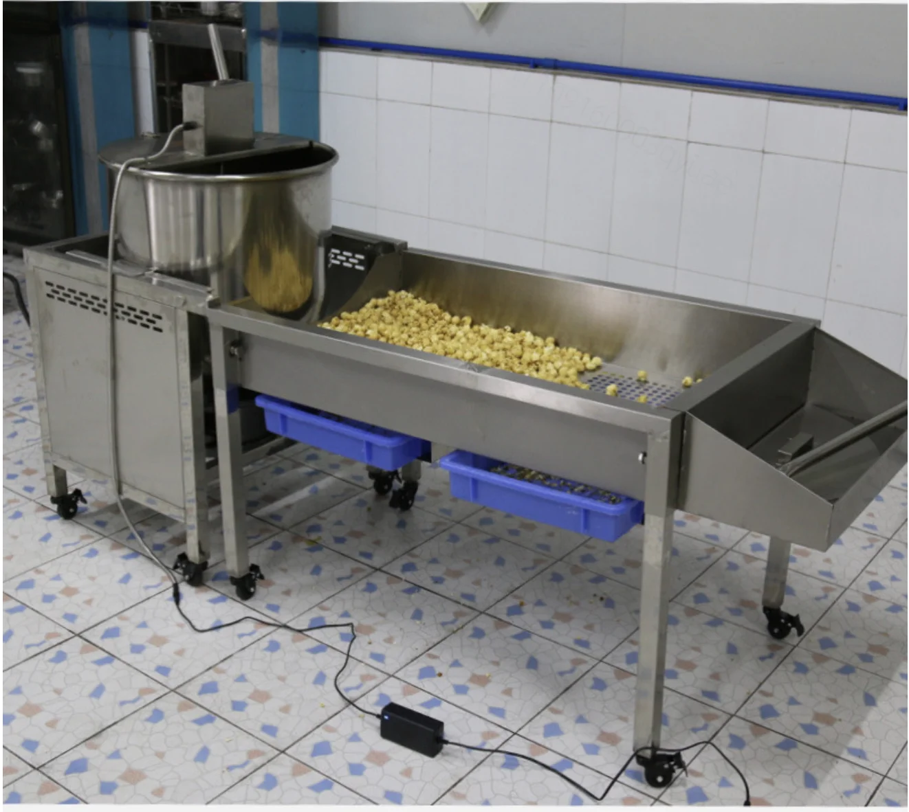 Commercial Fully Automatic Popcorn Maker Popcorn Making Machine Gas Heating Manual Electric Stirring Industrial Pop Corn Machine