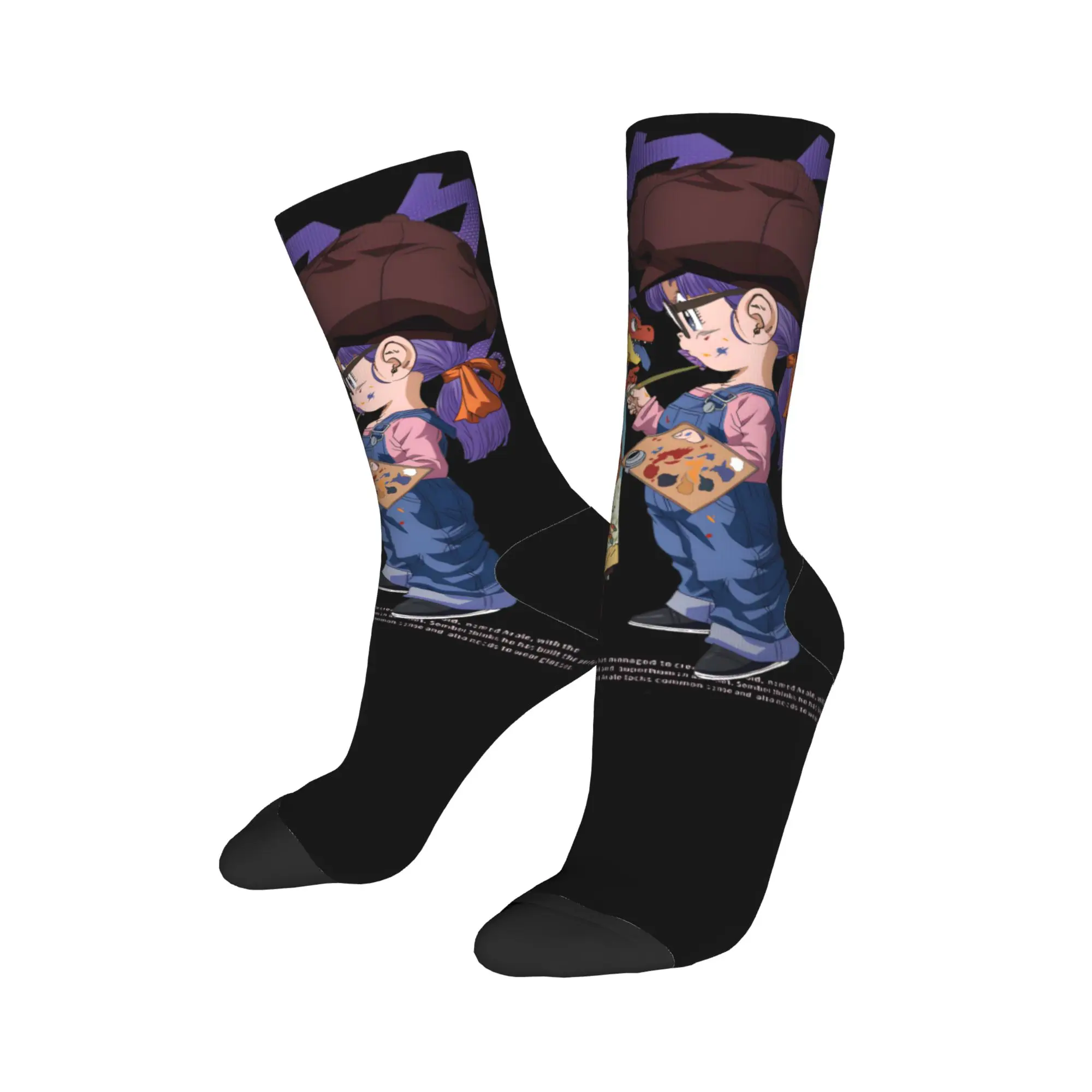 Women Men Socks Dr Slump Arale  Stockings Autumn Casual Breathable Socks Design Climbing Non Slip Socks