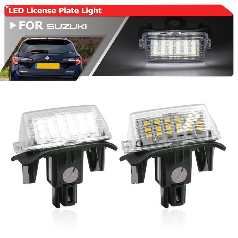 2x For Suzuki Swace 2020+ Canbus Full White LED License Plate Lights Auto Parking Tag Lamps Replacements