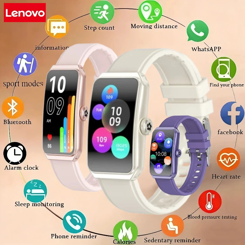 

Многофункциональные умные часы Lenovo R11 для мужчин и женщин с Bluetooth-подключением, функцией прослушивания музыки, фитнес-трекером, спортивным браслетом и монитором сна.