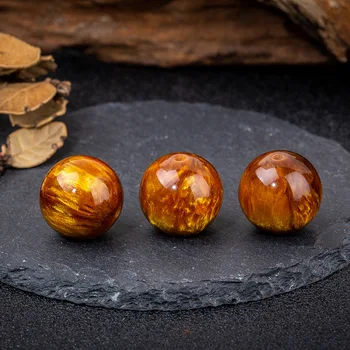 Round Golden Brown Resin Plastic 6mm 8mm 10mm 12mm 14mm 16mm 18mm 20mm 22mm 25mm 30mm Loose Beads DIY Jewelry Bracelet Findings