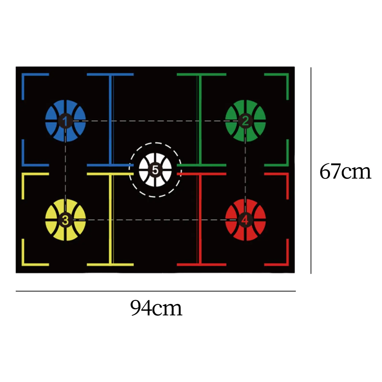 Basketball Training Mat Portable Ball Control Agility Footstep Training Mat