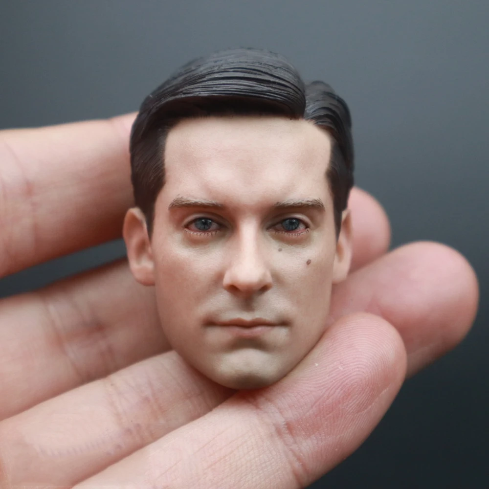 

1/6th Tobey Maguire The Man Player Male Head Carving Sculpture For 12inch Action Figures Collect