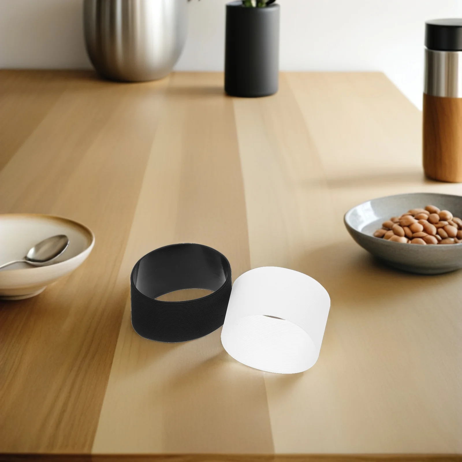 

10Pcs Silicone Tumbler Sleeve Reusable Non Slip Insulated Cup Protector Heat Resistant 6.5cm for Coffee Tea Drinkware