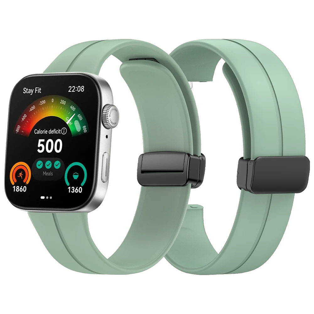 Ремешок силиконовый для HUAWEI WATCH FIT 3 FIT3, спортивный сменный браслет с магнитной складной пряжкой, аксессуары для часов