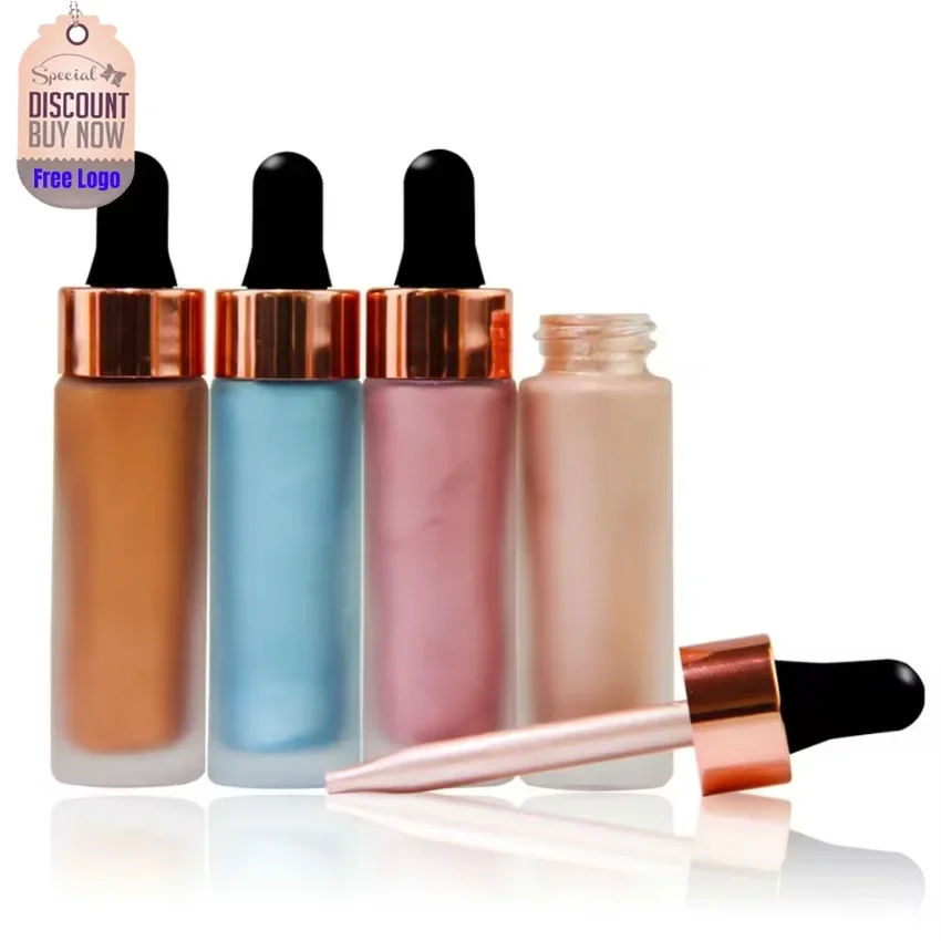 

Private Label 8 Colors Liquid Highlighter Brighten Skin Moisture Easy To Wear Body Face Contour Makeup Cosmetic Custom Bulk