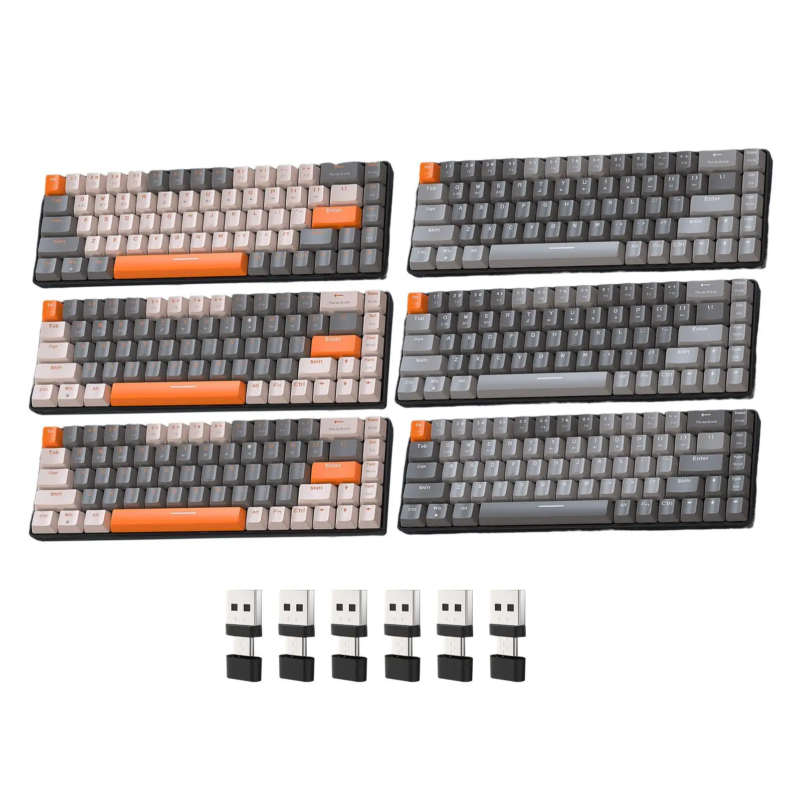 Mechanical Keyboard Type C Interface Durable Smooth Quick Response Wear Resistant Low Noise Replacement Keypad for Computer PC