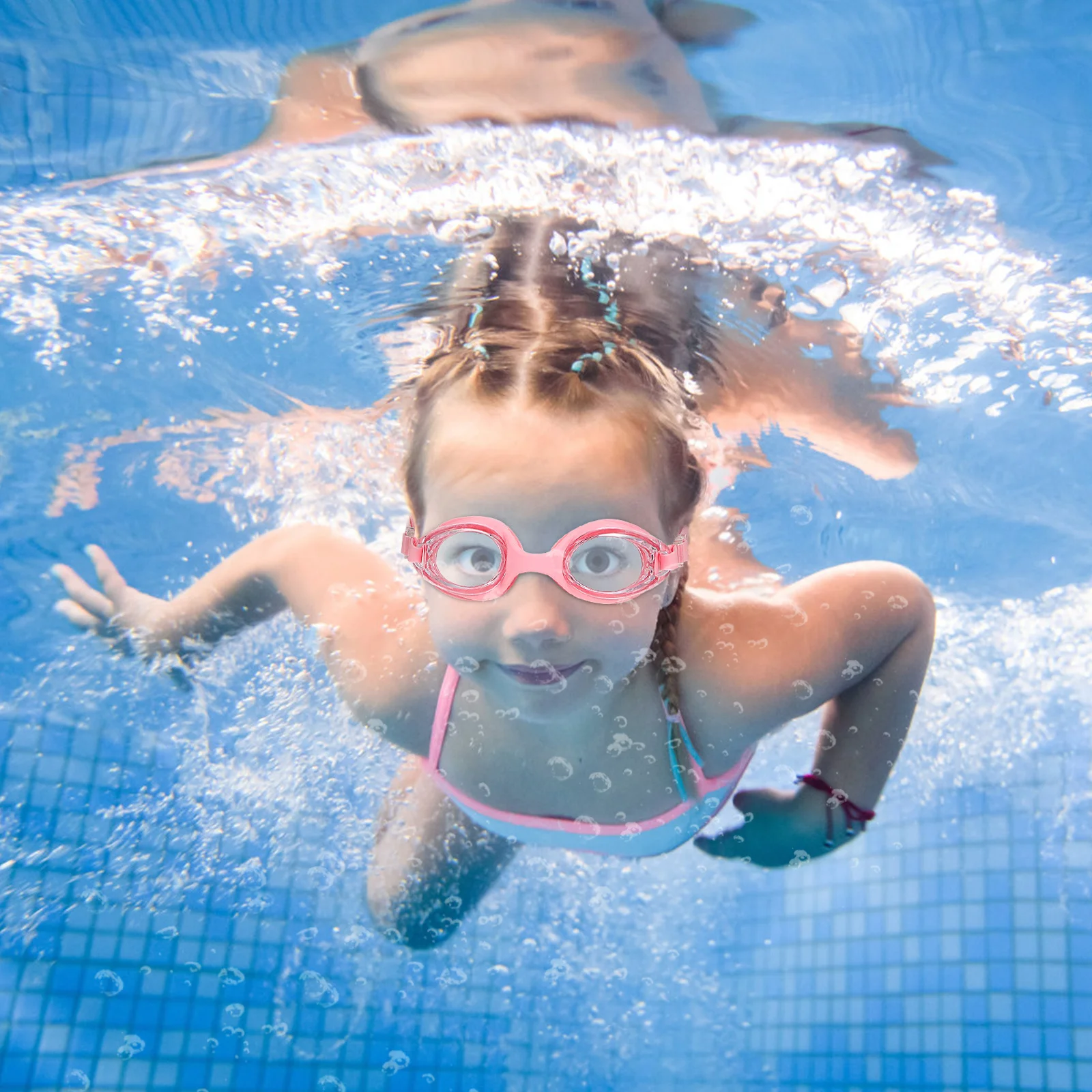 

2Pcs Swimming Goggles Clear Lens Adjustable Silicone Straps Anti Fog Swim Glasses for Goggles