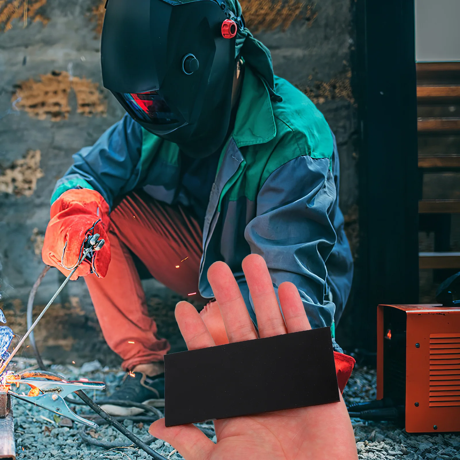 10 قطع من عدسة اللحام الزجاجية عالية الوضوح، نظارات واقية بديلة لدرع اللحام، مجموعة التدريب الممارسة بنفسك