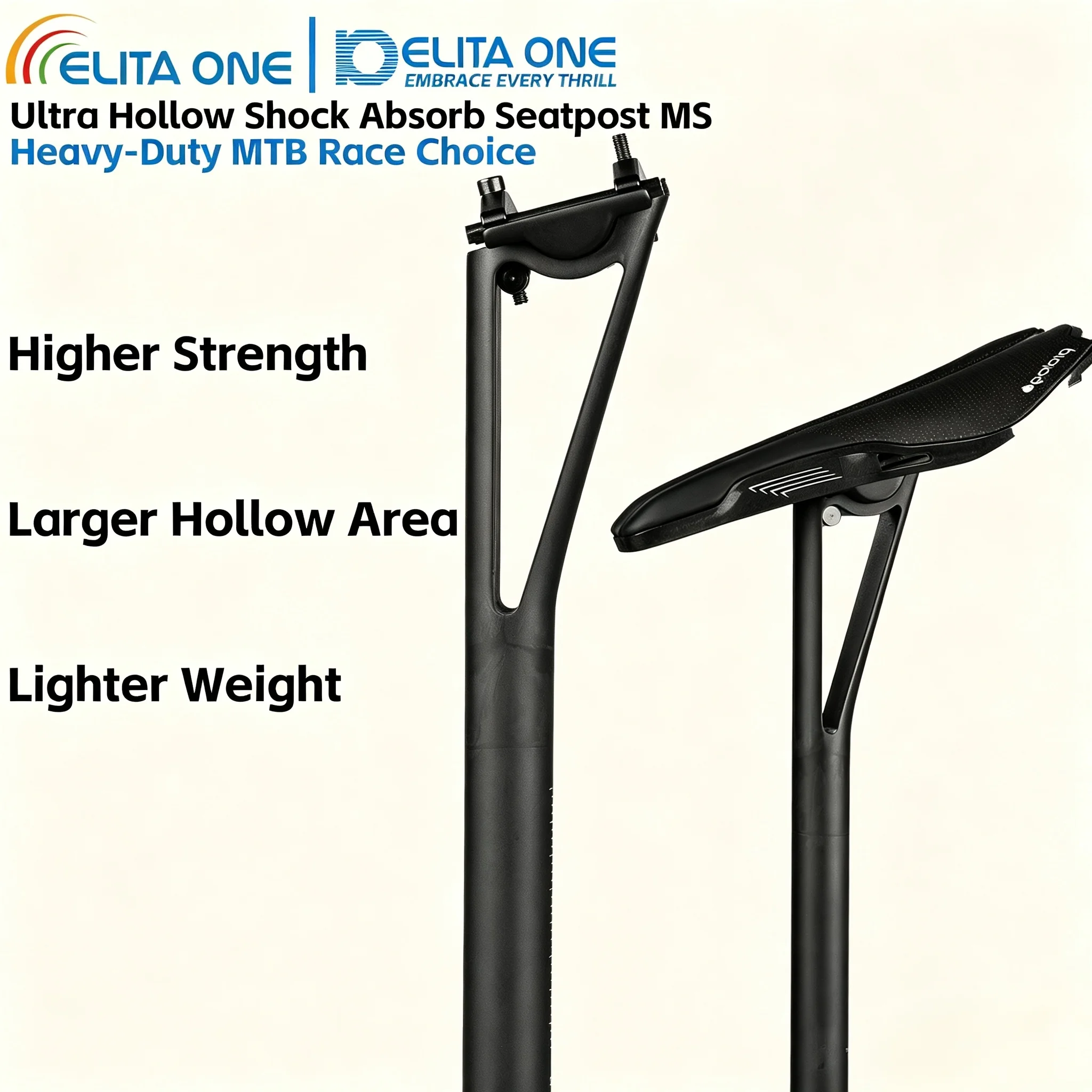 Carbon Seatpost 27.2 31.6 Offset - عمود مقعد دراجة ELIATONE T800 من