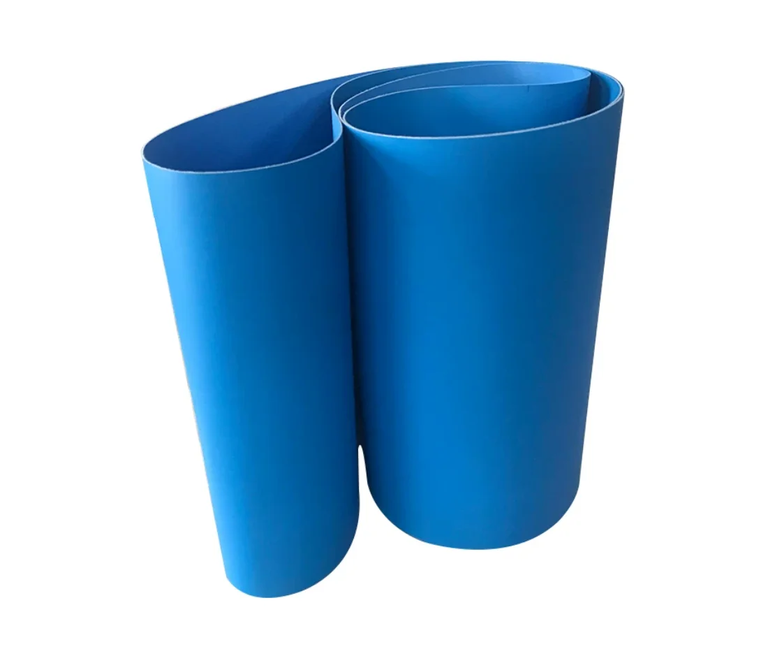 Customized blue PU food-grade antibacterial conveyor belt, polyurethane skirt assembly line light conveyor belt