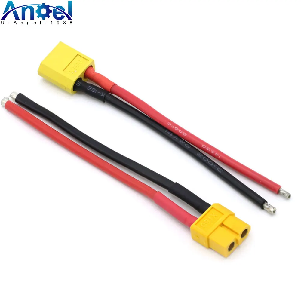 1pcs XT60 Female Male Connector With 10CM 14AWG Silicone Wire for Rc Lipo battery Rc Drone Car Boat