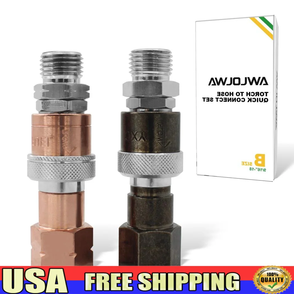 Oxygen Acetylene Quick Connects Set 9/16