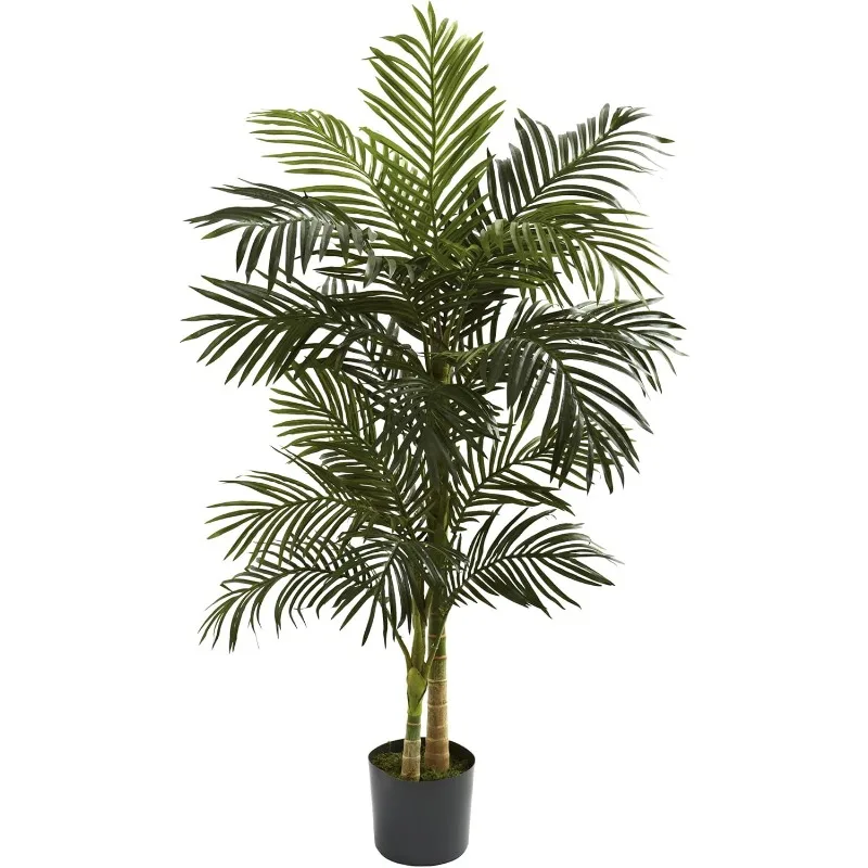 5ft. Golden Cane Palm Artificial Tree, Green