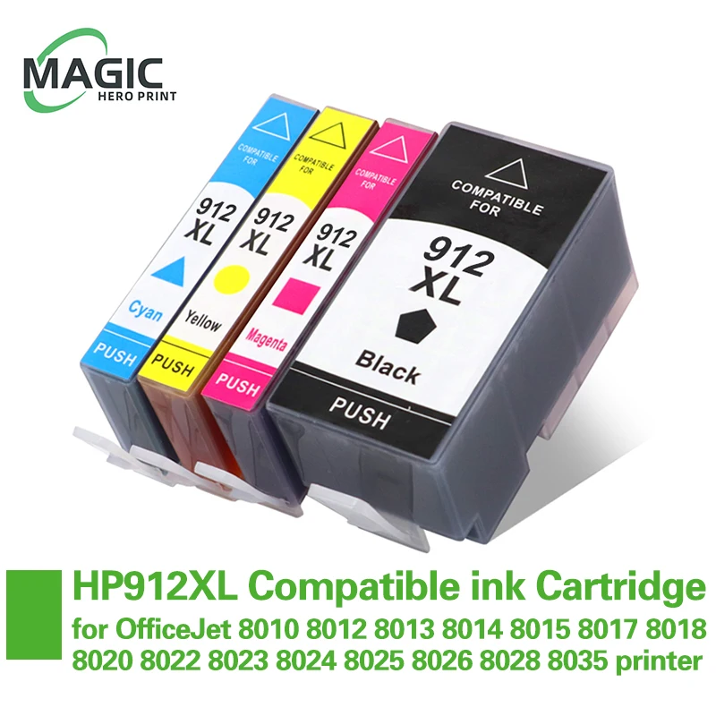 

For hp 912xl 912 cartridge for hp OfficeJet 8010 8012 8013 8014 8015 8017 8018 8020 8022 8023 8024 8025 8026 8028 8035 printer