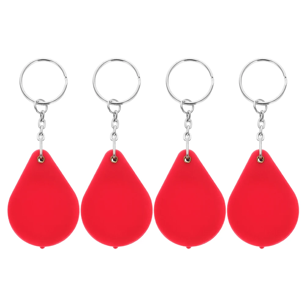 

4pcs Mini Keychain Magnifier Portable Folding Pocket Reading Glass High Definition Compact Lightweight Plastic