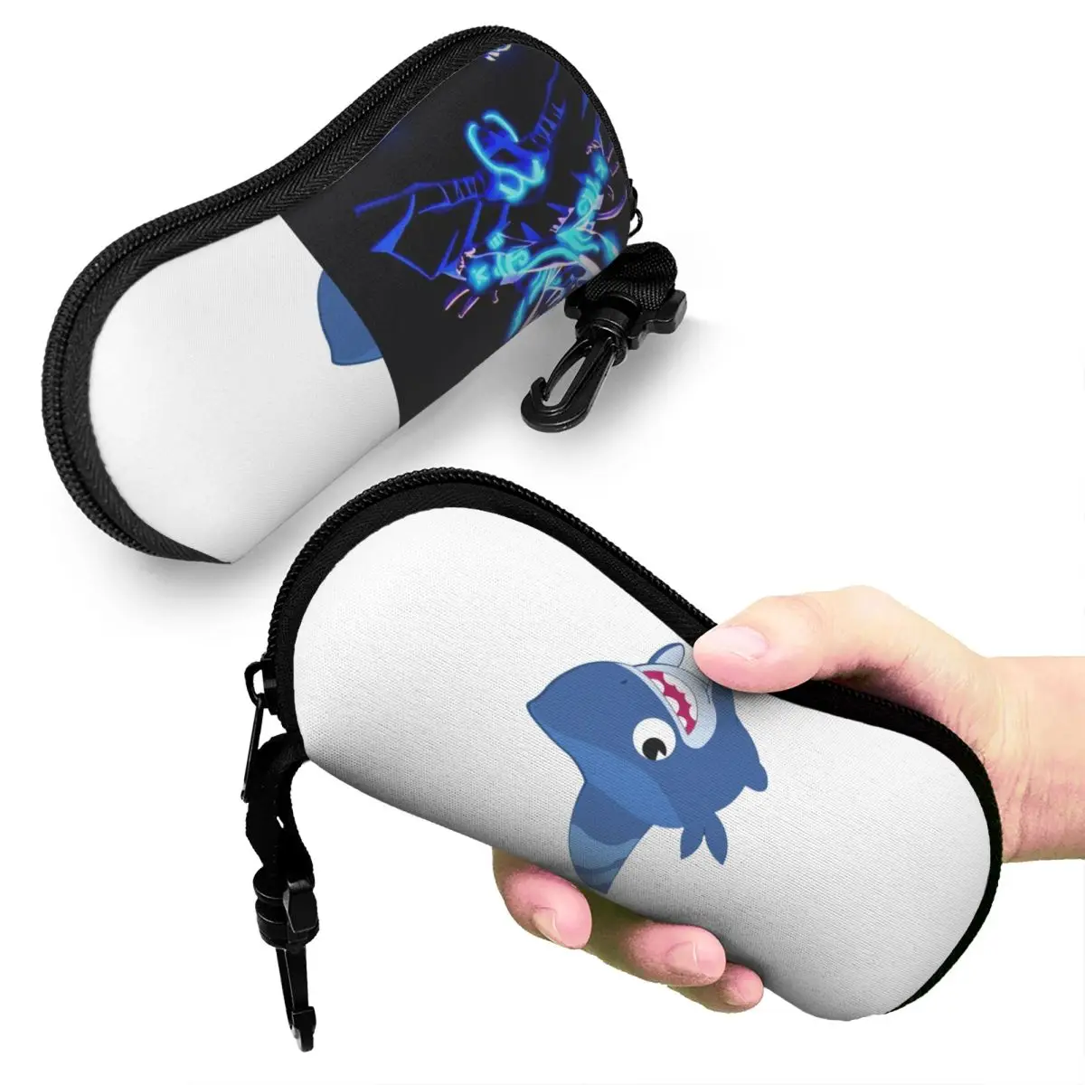 

Забавный чехол для очков в виде акулы, собаки, защитная коробка для солнцезащитных очков, женская и мужская мягкая сумка для очков, сумка