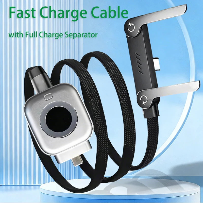 USB-C to Type C Fast Charge Cable with Separator for Type-C Devices Night safe charging
