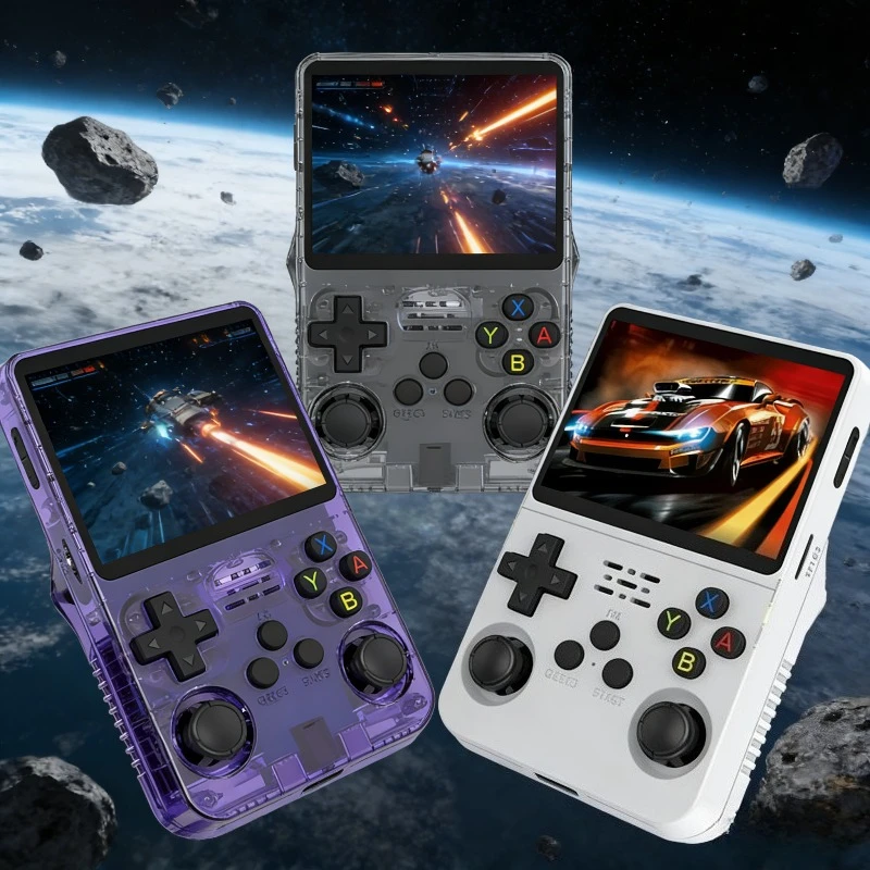 เครื่องเล่นเกมพกพา R36S หน้าจอ IPS 3.5 นิ้ว ความจุ 128GB ระบบ Linux พร้อมเกมเรโทรในตัว