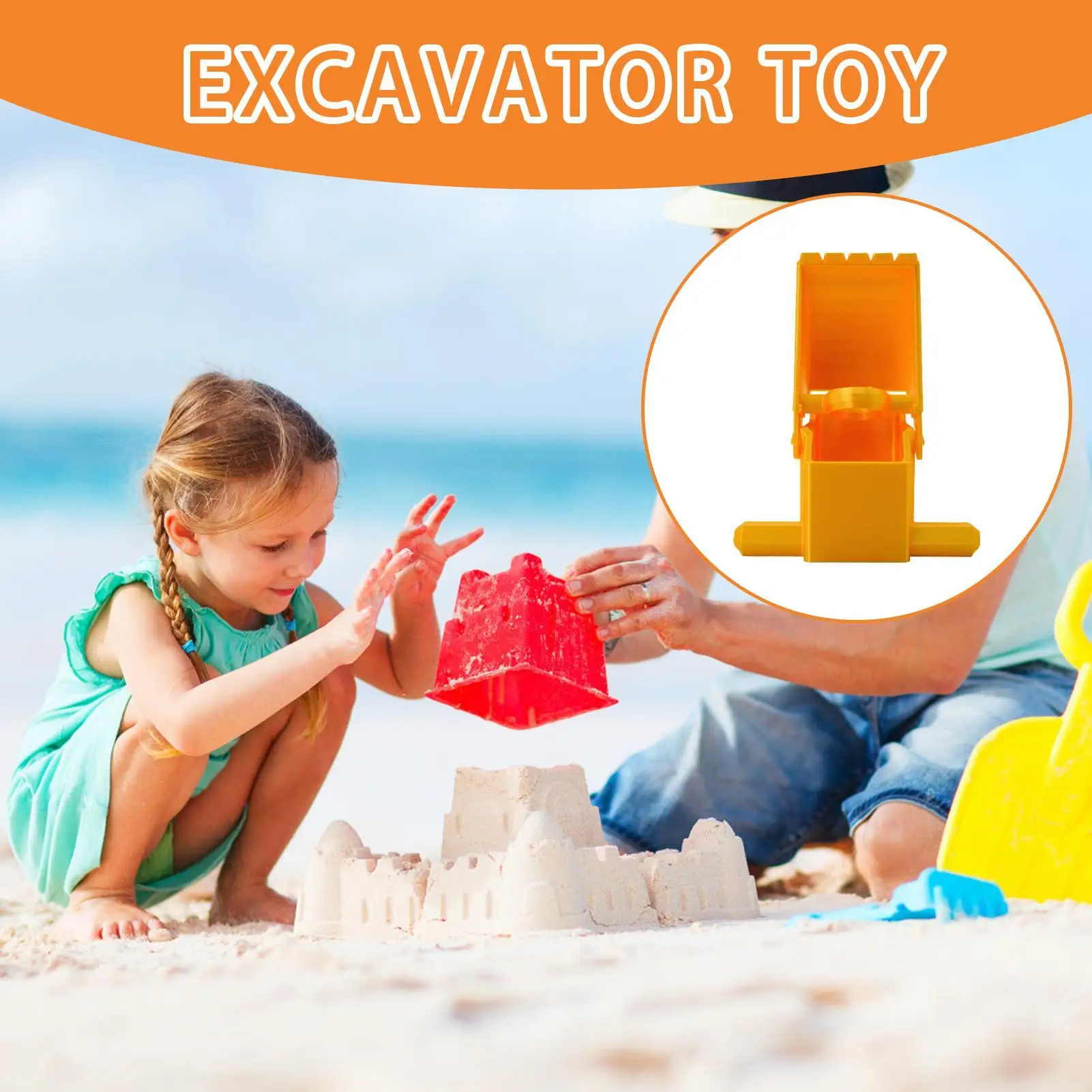 Sand Digger Excavator For Kids Kids Digger Excavator Hand Digging Arm Control 360 Degree Rotation Construction Play Equipment