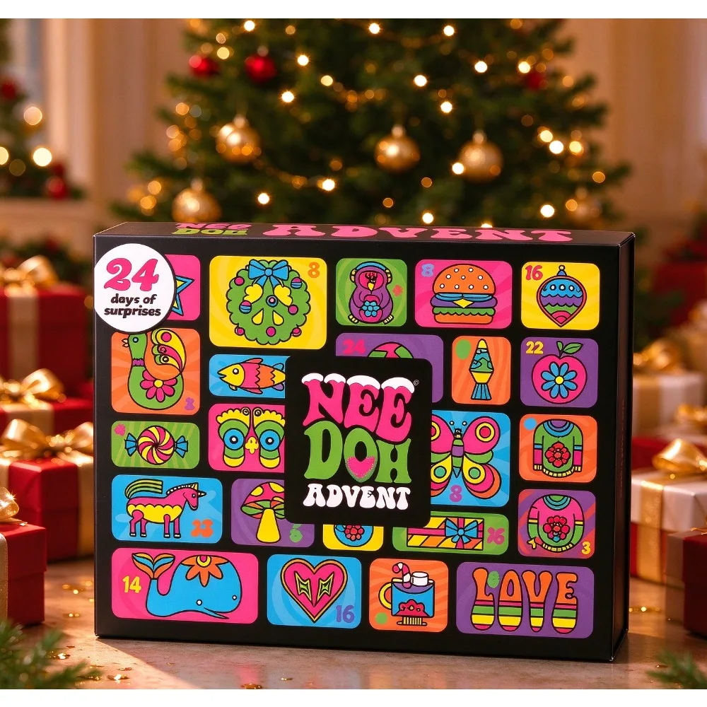 2026 NeeDoh Stress Relief Toy Advent Calendar 3D PVC Fidget Doll Christmas Countdown Calendar Surprise Box New Year Holiday Gift