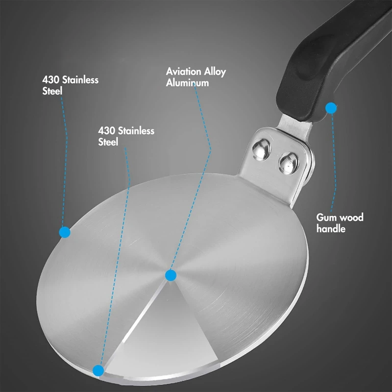 Induction Hob Converter Plate, Stainless Steel Induction Converter Plate With Insulated Handle For Glass And Moka Pots